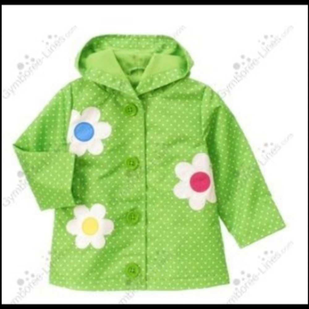 Gymboree Green Rain Jacket Sz 12'-24 Months